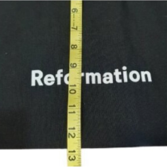 Reformation Canvas Tote Bag Black and White Shopping Bag NWOT - Picture 6 of 7